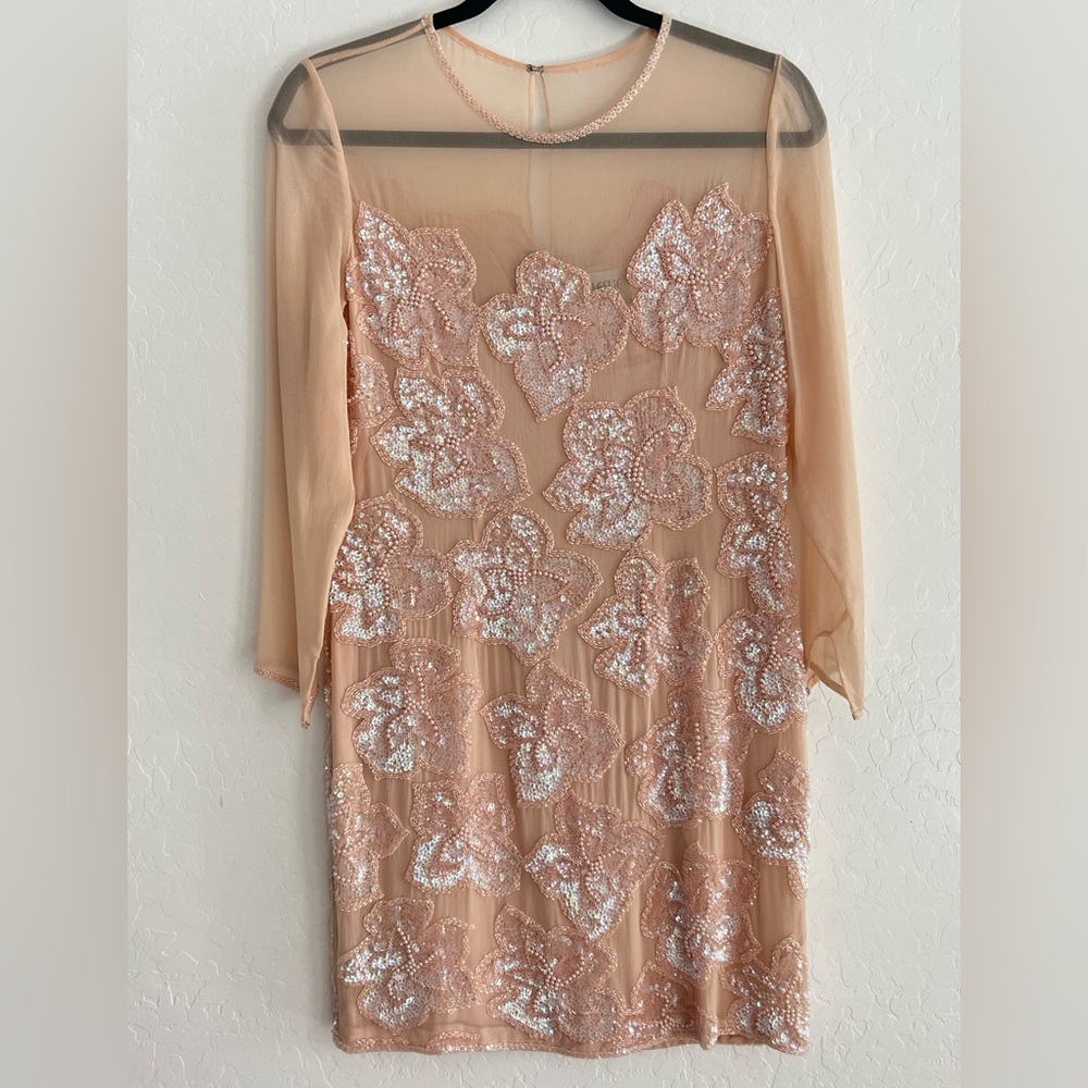 Vintage 90’s Joan Leslie Evening Silk Beaded Dress